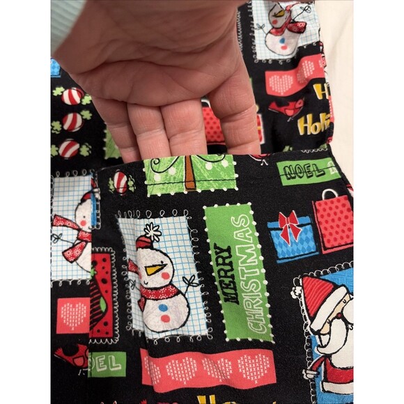 Scrubstar Scrub Top Happy Holidays Santa Snowman Merry Christmas Women Med - Picture 4 of 7